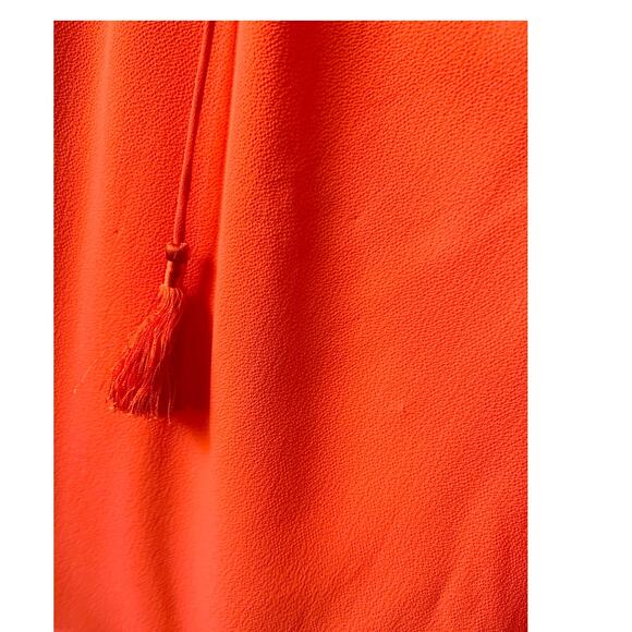 MICHAEL KORS Long Sleeve V-Neck Orange Tassel Top - Picture 10 of 10